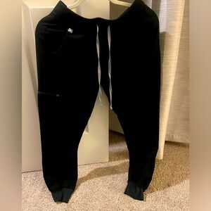 Figs black high waisted jogger scrub pant